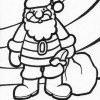 santa and sack coloring page