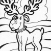 santa reindeer coloring page