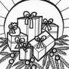 christmas morning coloring page