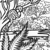Jungle tree coloring page