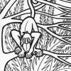 Jungle chimp coloring page