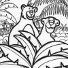 Jungle bear coloring page