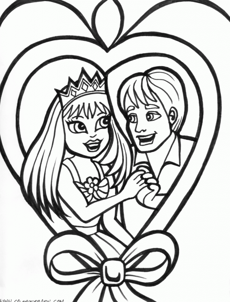 royal love coloring page