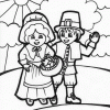 Thanksgiving pilgrim coloring page
