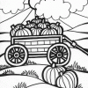 Thanksgiving wagon coloring page