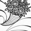 Thanksgiving flower coloring page