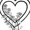 roses valentine coloring page