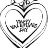 Valentine day coloring page