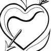 arrow and heart coloring page