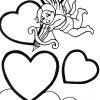 cupid valentine coloring page
