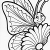 smiling butterfly coloring page