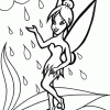 fairies in rain coloring page