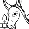 farm mule coloring page