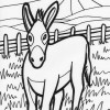 farm donkey coloring page