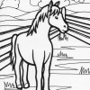 farm horse coloring page