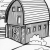 big farm barn coloring page