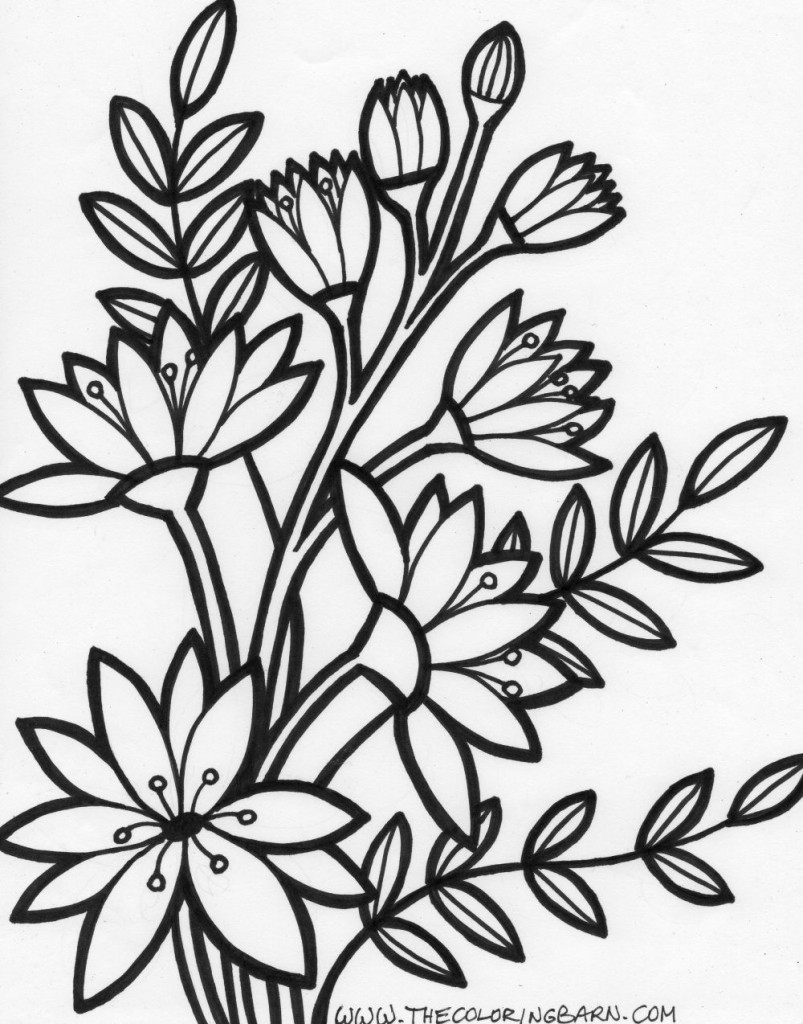 flower power coloring page