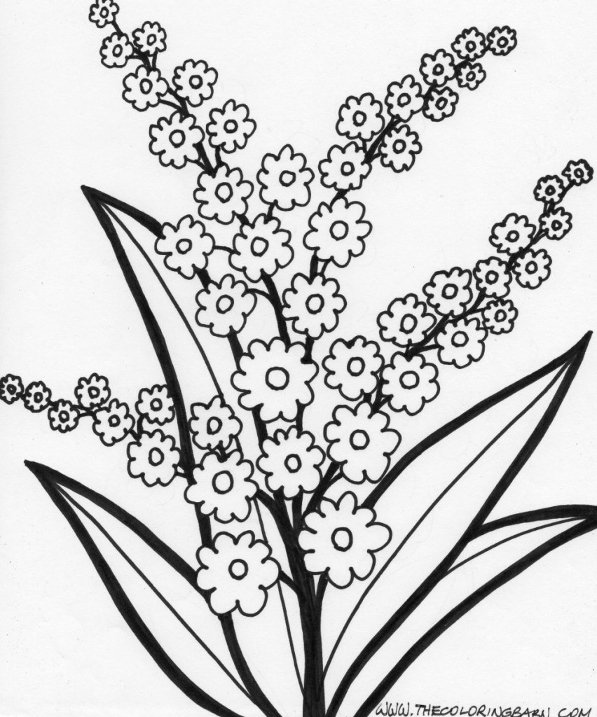 little flowers coloring page