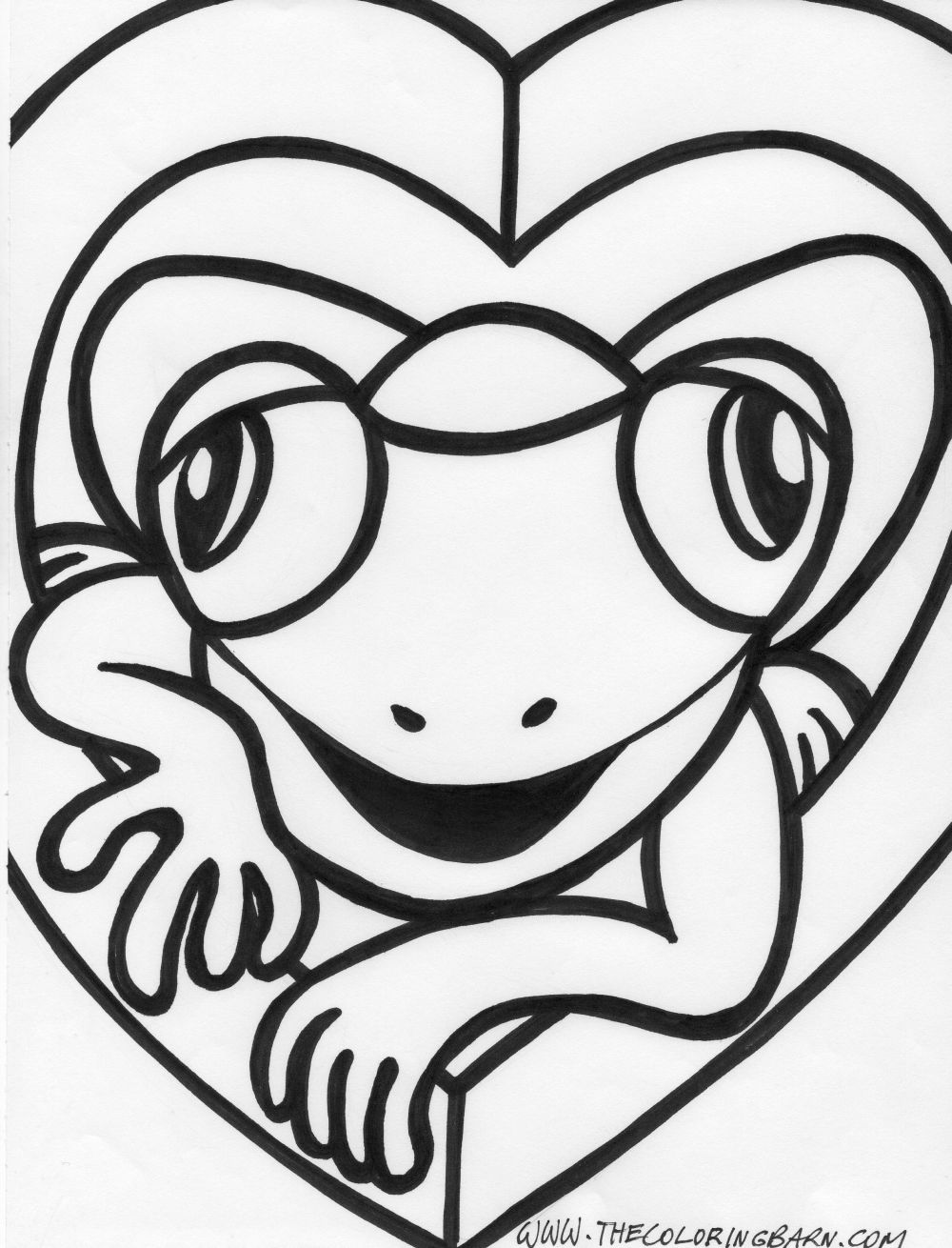 Frog Coloring Pages - The Coloring Barn