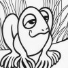 funny frog coloring page