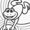 silly frog coloring page