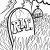 RIP tombstone coloring page