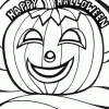 happy pumpkin coloring page