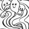 spooky ghost coloring page