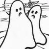 scared ghost coloring page