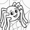 happy spider coloring page
