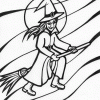 big witch coloring page