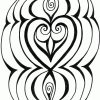 scroll heart coloring page
