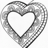lacy heart coloring page