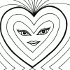 face heart coloring page