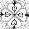 kaleidoscope heart coloring page