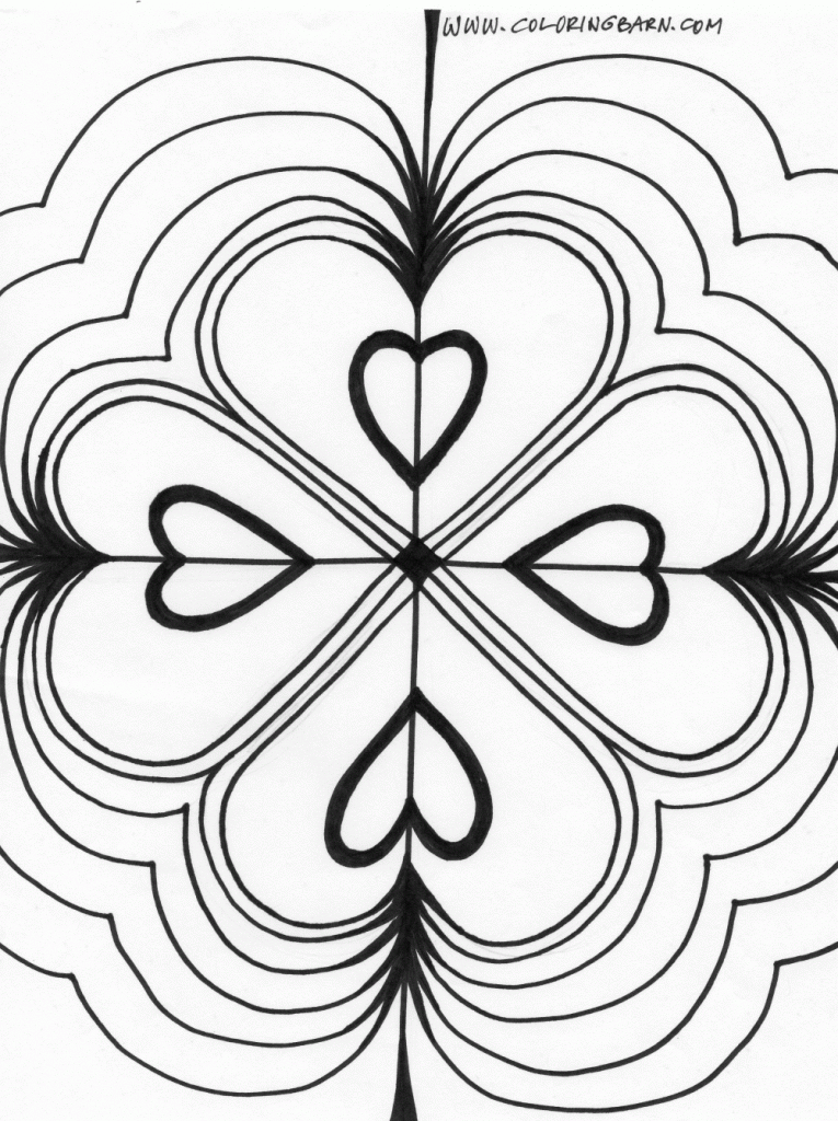 kaleidoscope heart coloring page