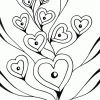 balloon hearts coloring page