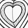 quadruple hearts coloring page