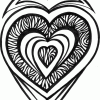 zebra heart coloring page