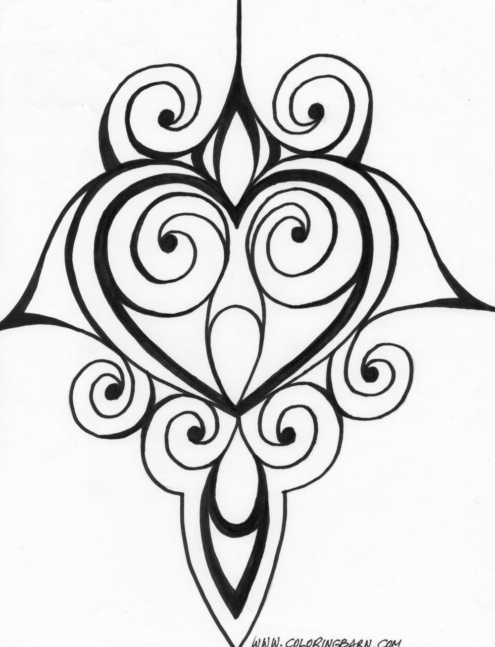 Heart Coloring Pages Free Printable Coloring Pages