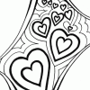 multiple hearts coloring page