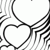 double reflection heart coloring page