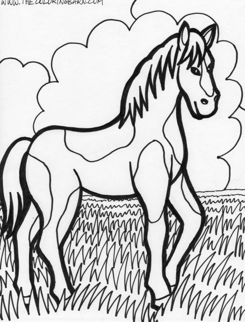 spotted horse coloring page