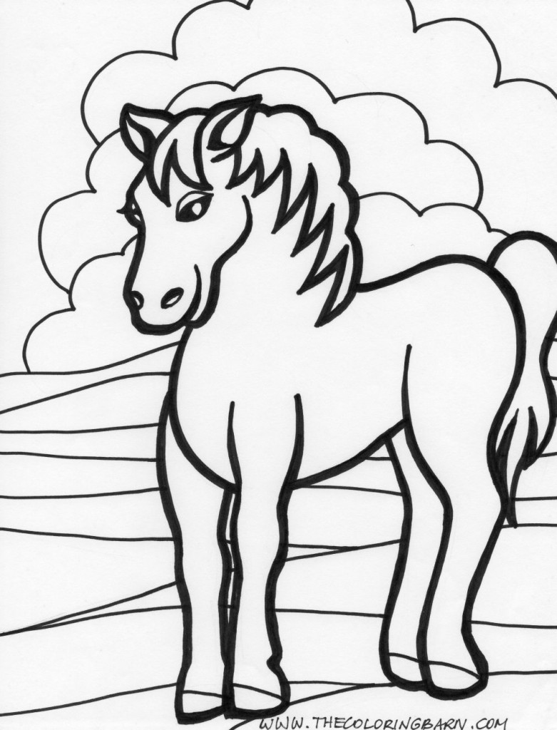 horses 15 coloring page