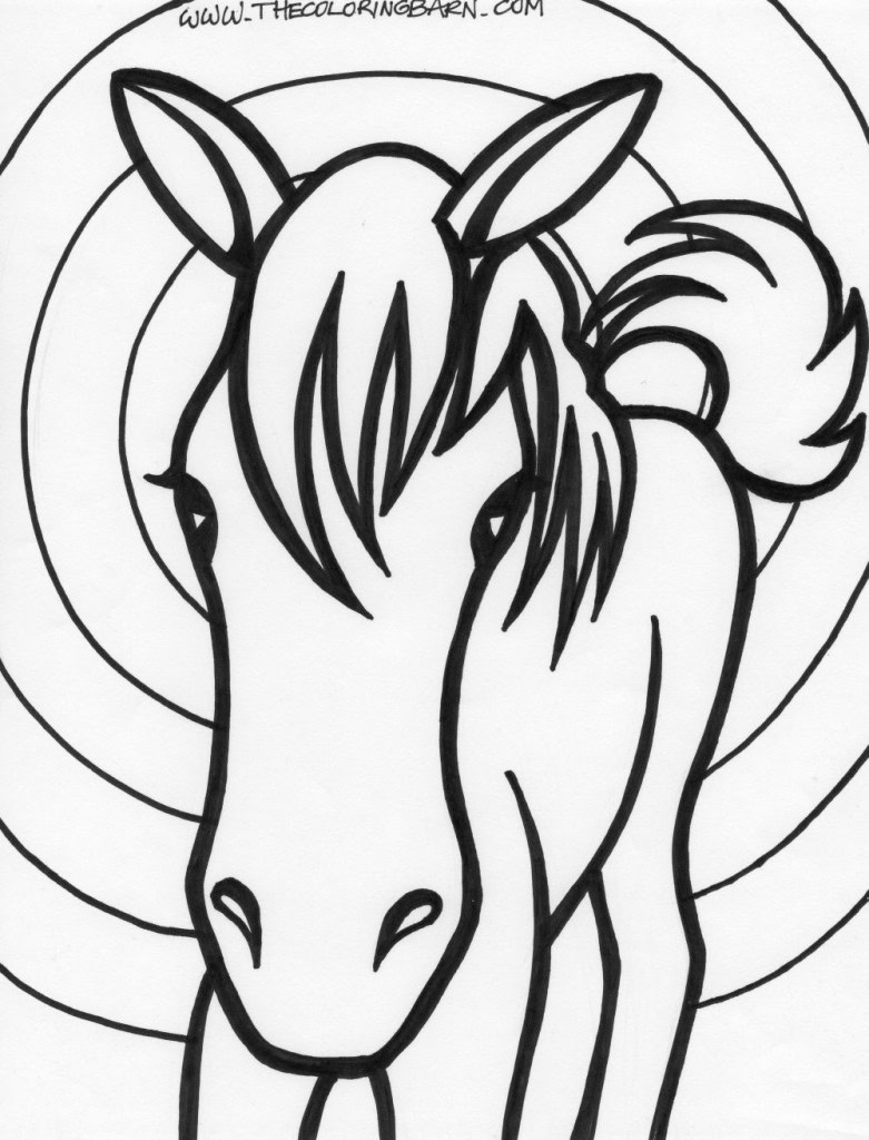 Horses Face Coloring Pages
