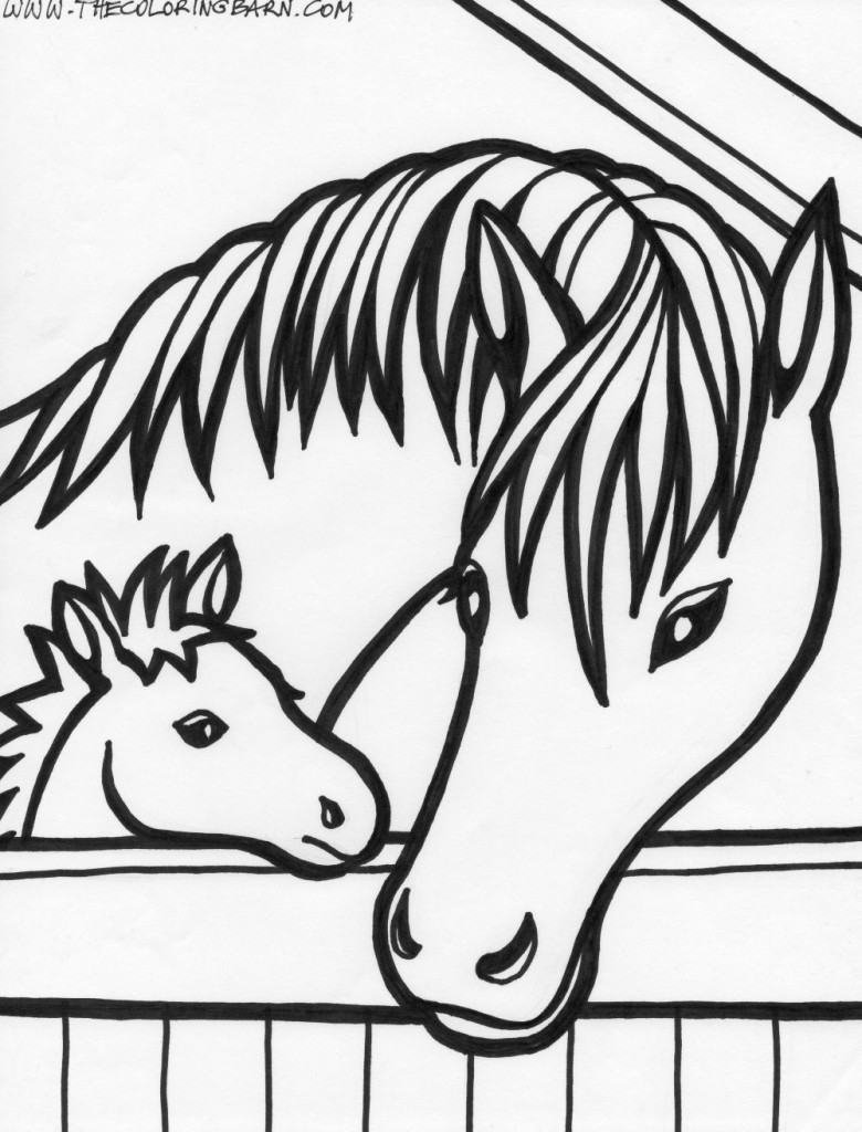 horses head coloring page