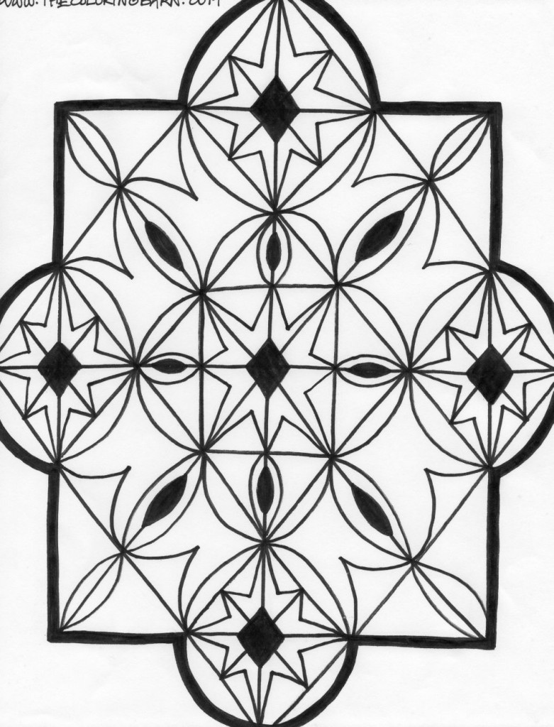 kaleidoscope 12 coloring page