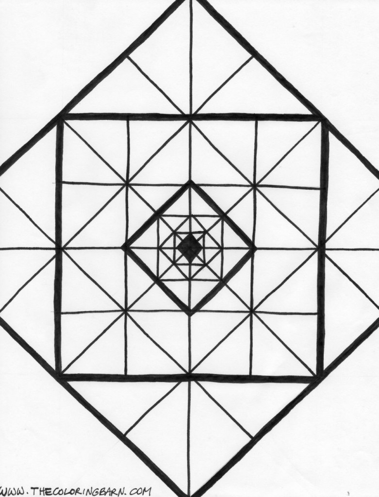 kaleidoscope 19 coloring page