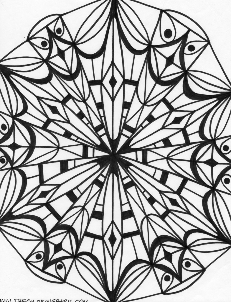 kaleidoscope 6 coloring page