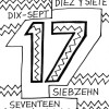 number 17 coloring page